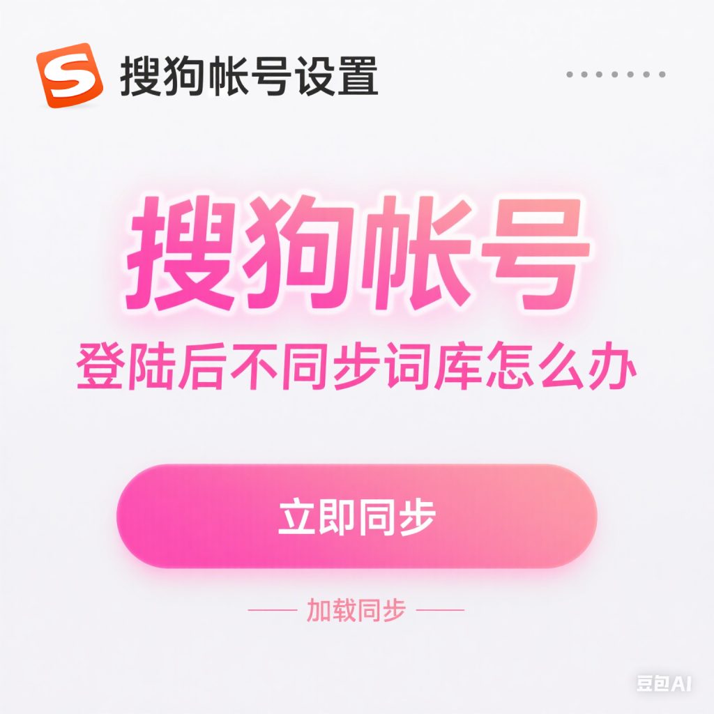 搜狗输入法下载后无法同步词库或云输入？账号与网络设置解决方法